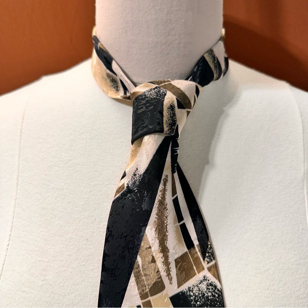 Barry Men's Tie Geometric Classic Vintage Multicolor Necktie Officewear Cravat